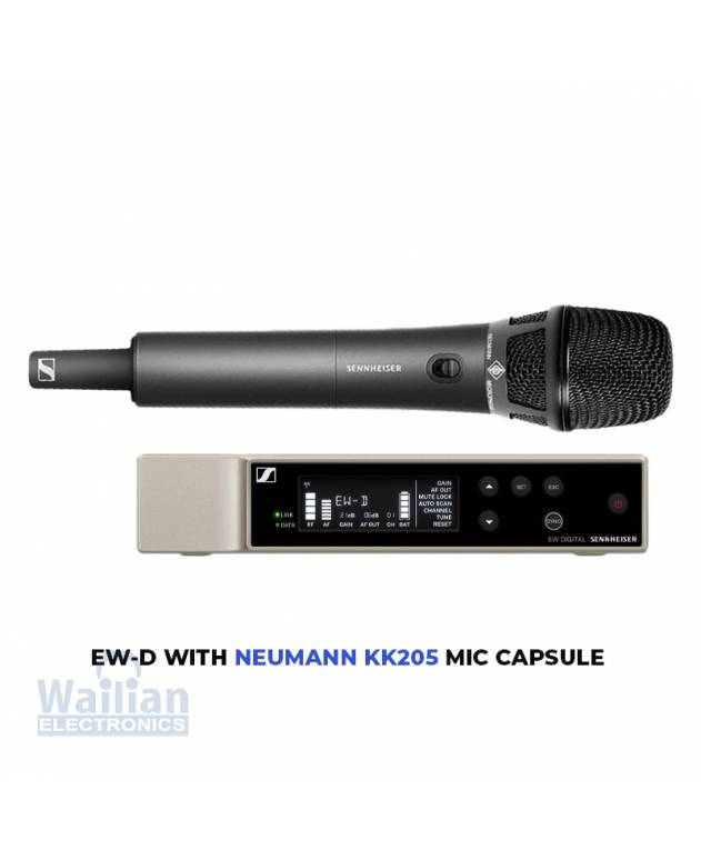 Sennheiser EW-D KK205 SET Digital Wireless Handheld Mic System with Neumann KK205 Capsule Sennheiser EW-D KK205 SET Digital Wireless Handheld Mic System with Neumann KK205 Capsule