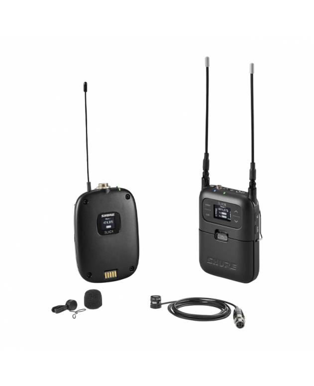 Shure SLXD15/85M Portable Digital Wireless Lavalier Microphone System with WL185M (Camera Mountable)